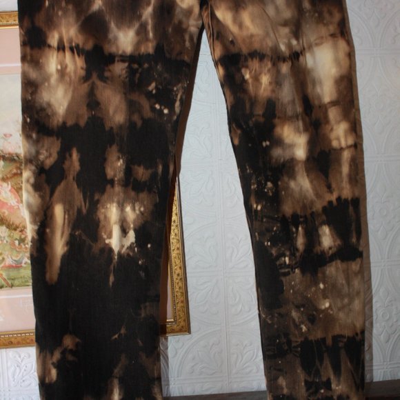 Custom Free People Reverse Tie Dye Button Fly Skinny Jeans 🌵 25 - Picture 14 of 15